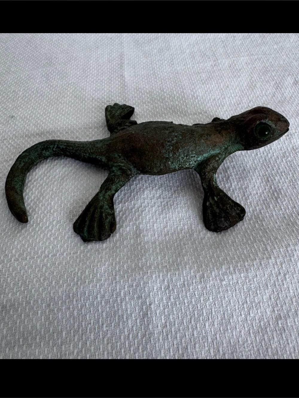 Verdigris Patina Bronze Lizard
